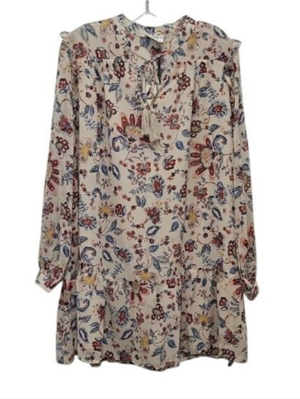 Dress Forum Los Angeles Paisley Floral Long Sleeve Bohemian Dress Small New